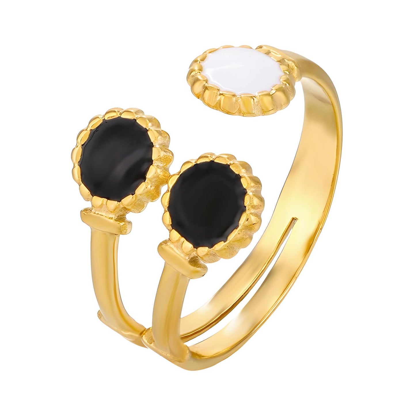 Ring, 18K Gold Plated Steel