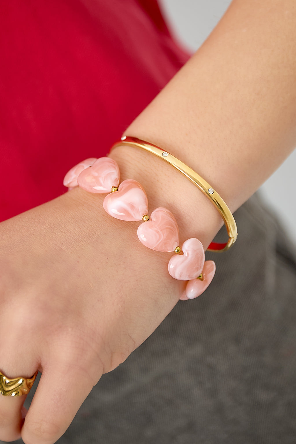 Bangle with subtle stones