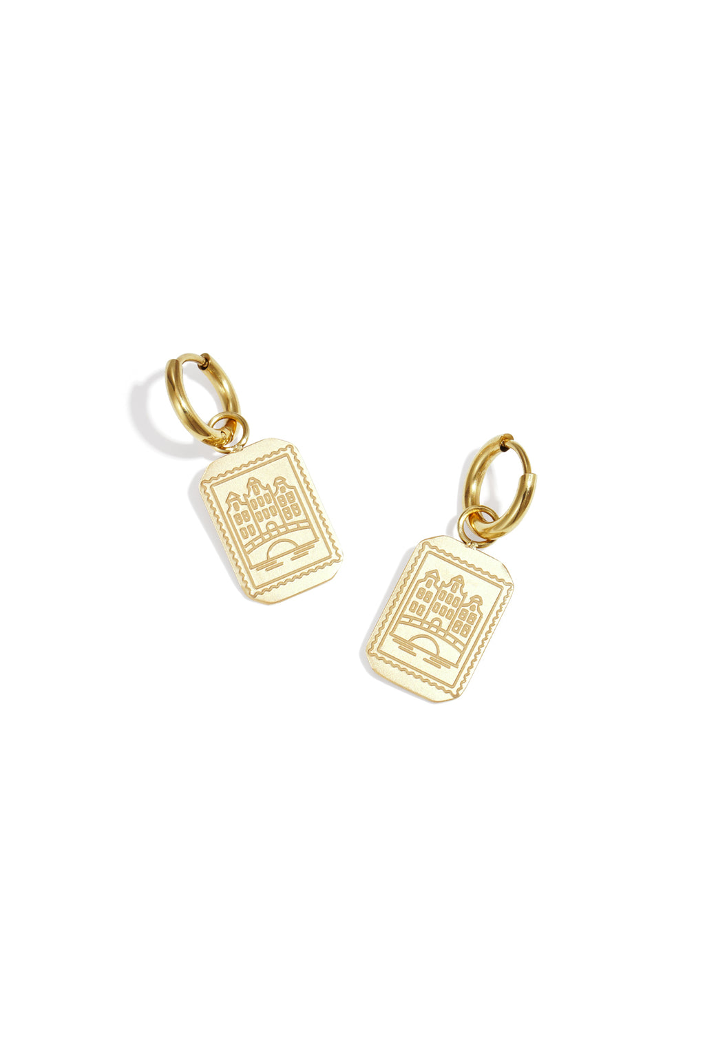 Amsterdam Canal House Stainless Steel Earrings