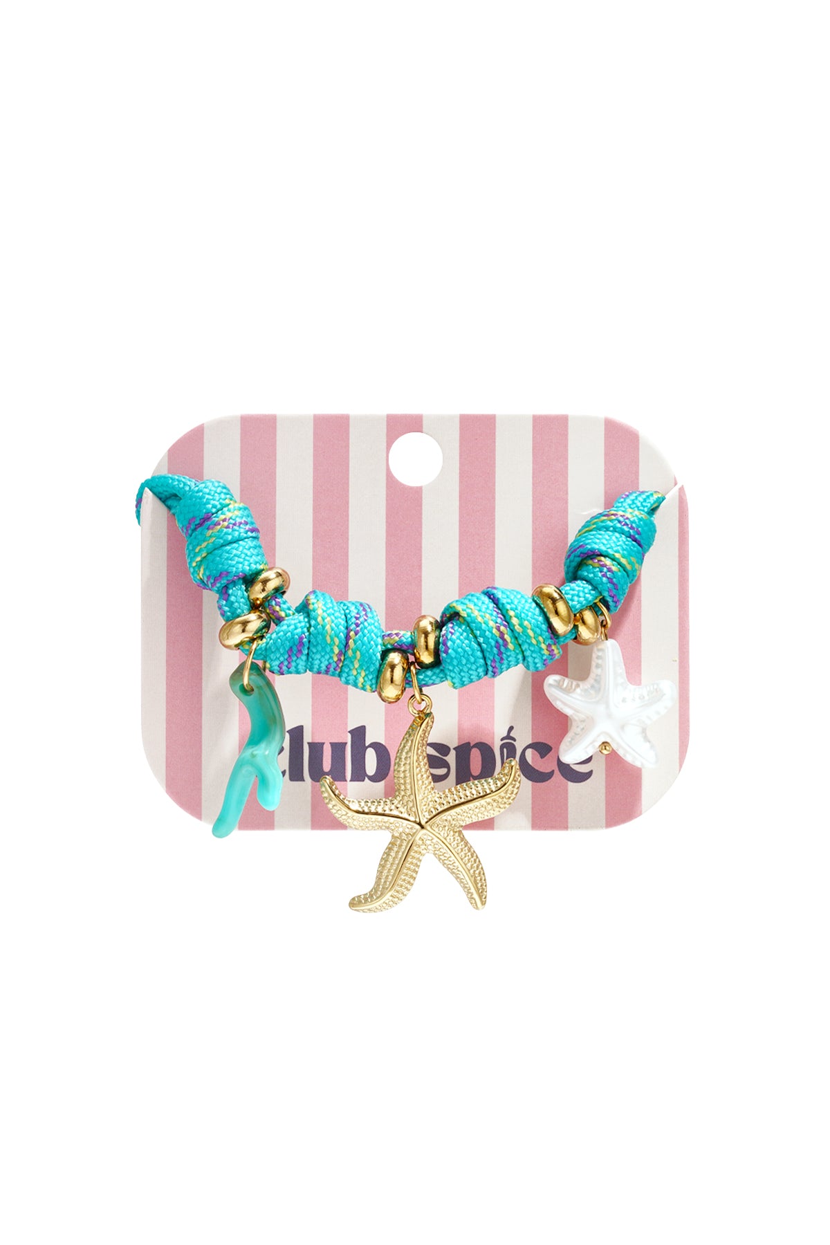 Rope bracelet with knots and starfish charms
