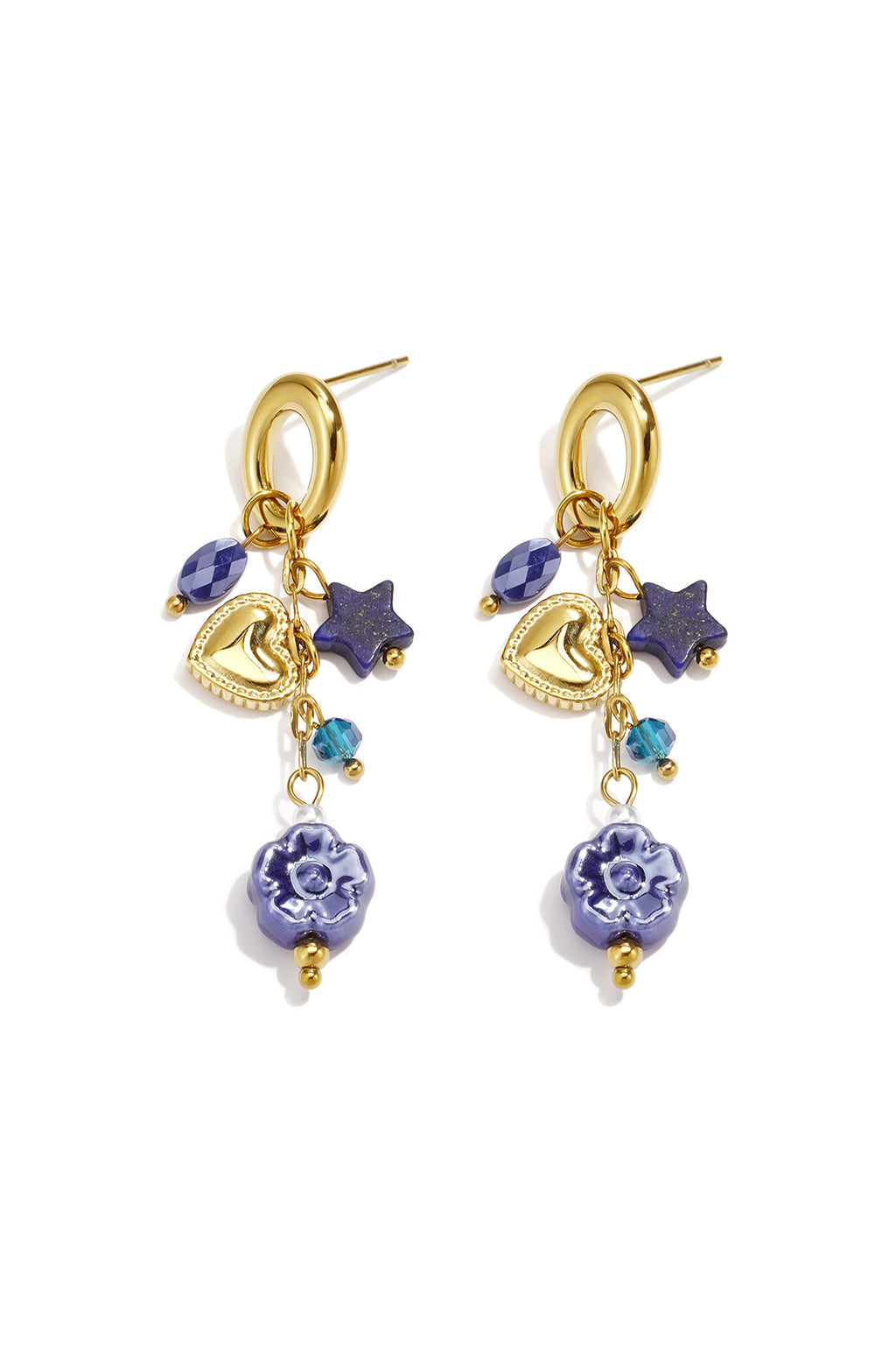 Stainless Steel Dangle Earrings Flower Simple Daily Simple Series Women's jewelry
