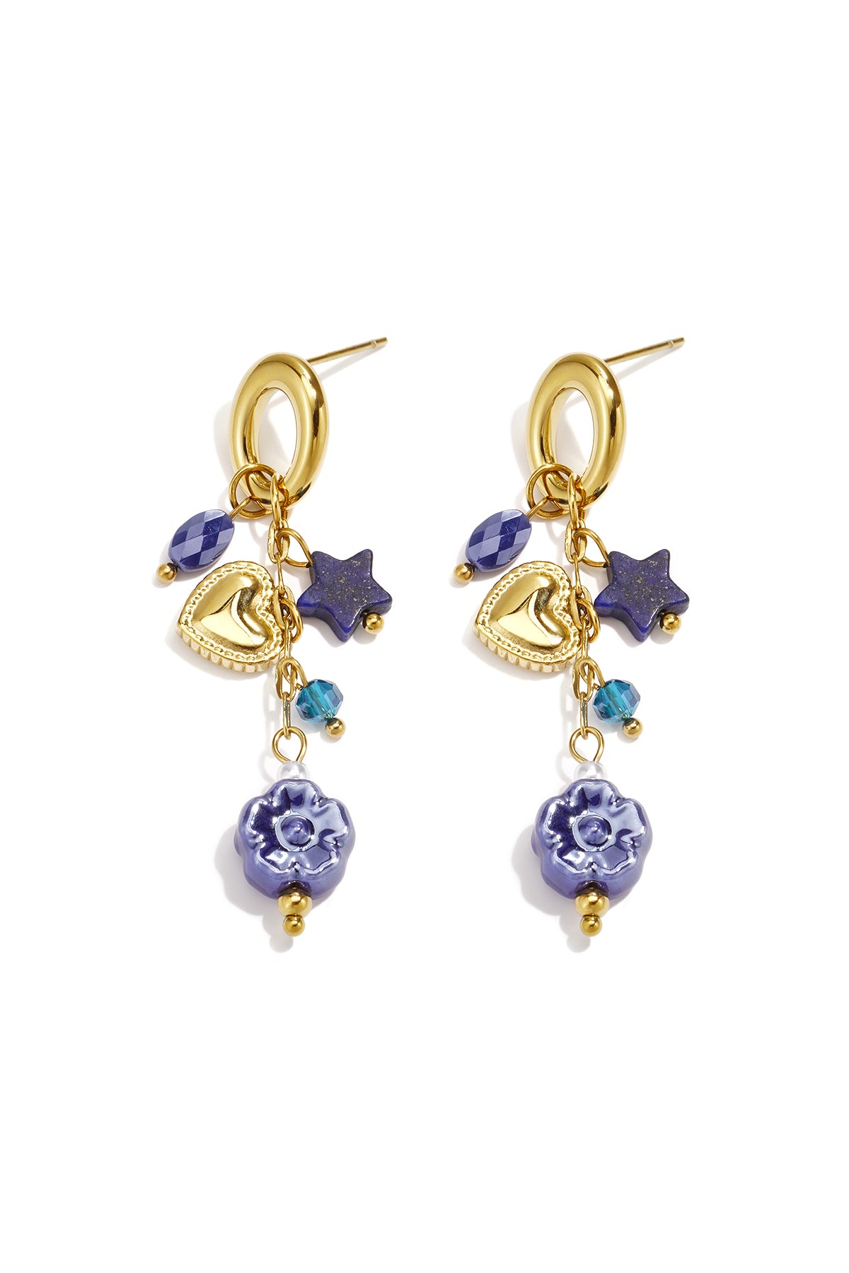 Stainless Steel Dangle Earrings Flower Simple Daily Simple Series Women's jewelry