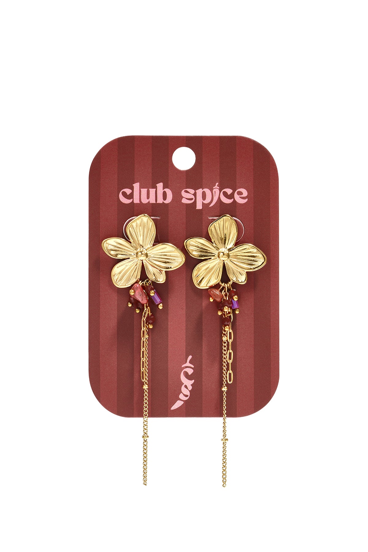 Stainless Steel Dangle Earrings Flower Simple Daily Simple Series Women's jewelry