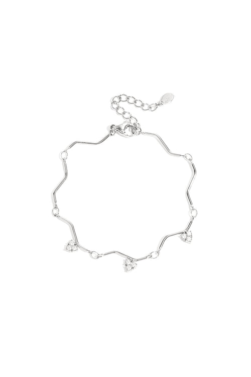Armband met zigzag patroon en steentjes