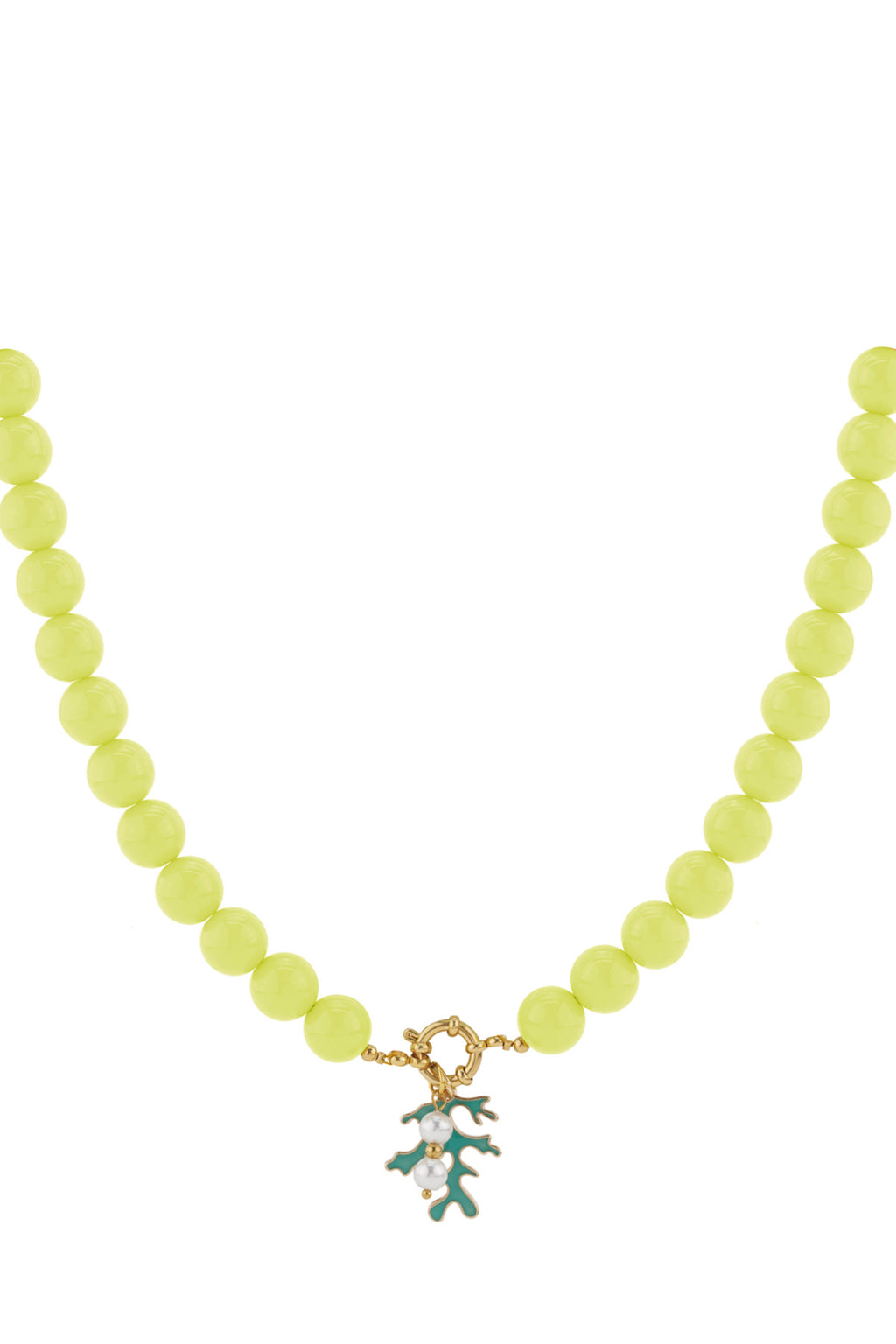 Beaded necklace with front closure - 12mm