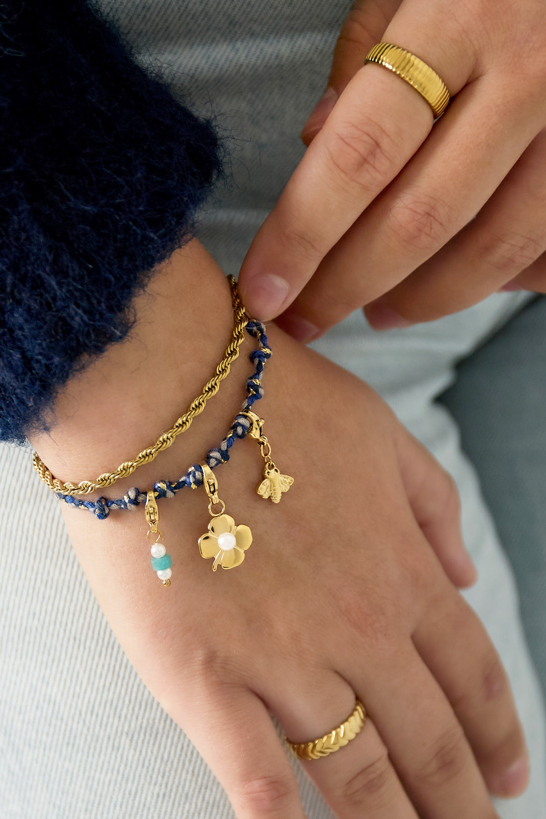 Cotton Chain Bracelets mixed color Daily Daily