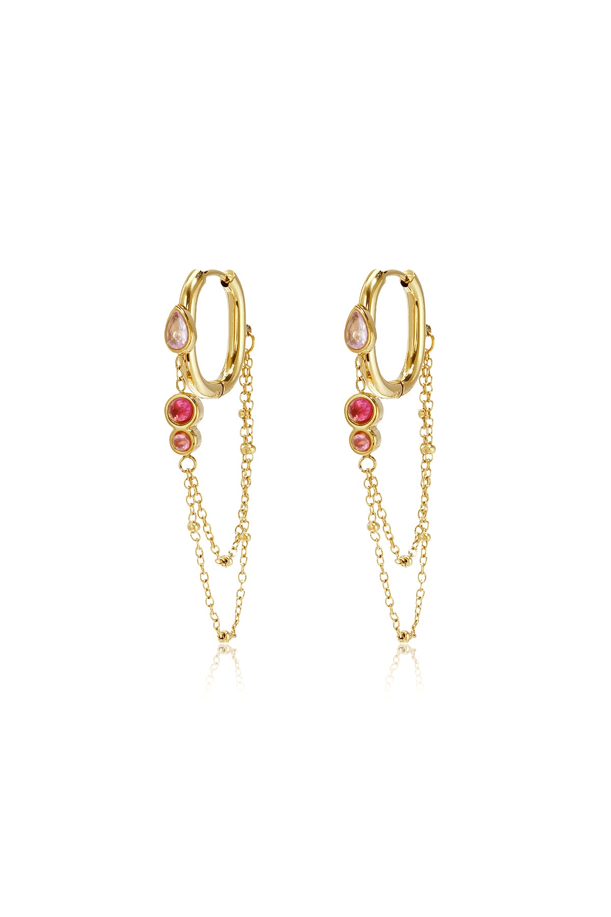 Stainless Steel Dangle Earrings Chain Simple Daily Simple Series Women's jewelry