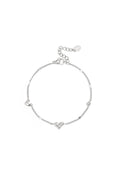 Roestvrijstalen bedelarmbanden met hartje, eenvoudige dagelijkse serie, dames sieraden
