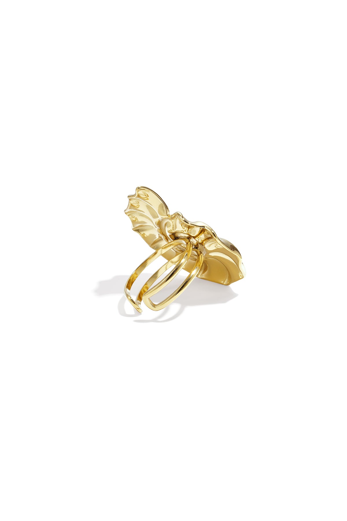 Opvallende ringen van roestvrij staal met schelpmotief, casual, vakantie-/strandstijl, eenvoudige serie damessieraden