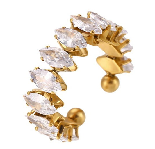 Ring, 18K Gold Plated Steel