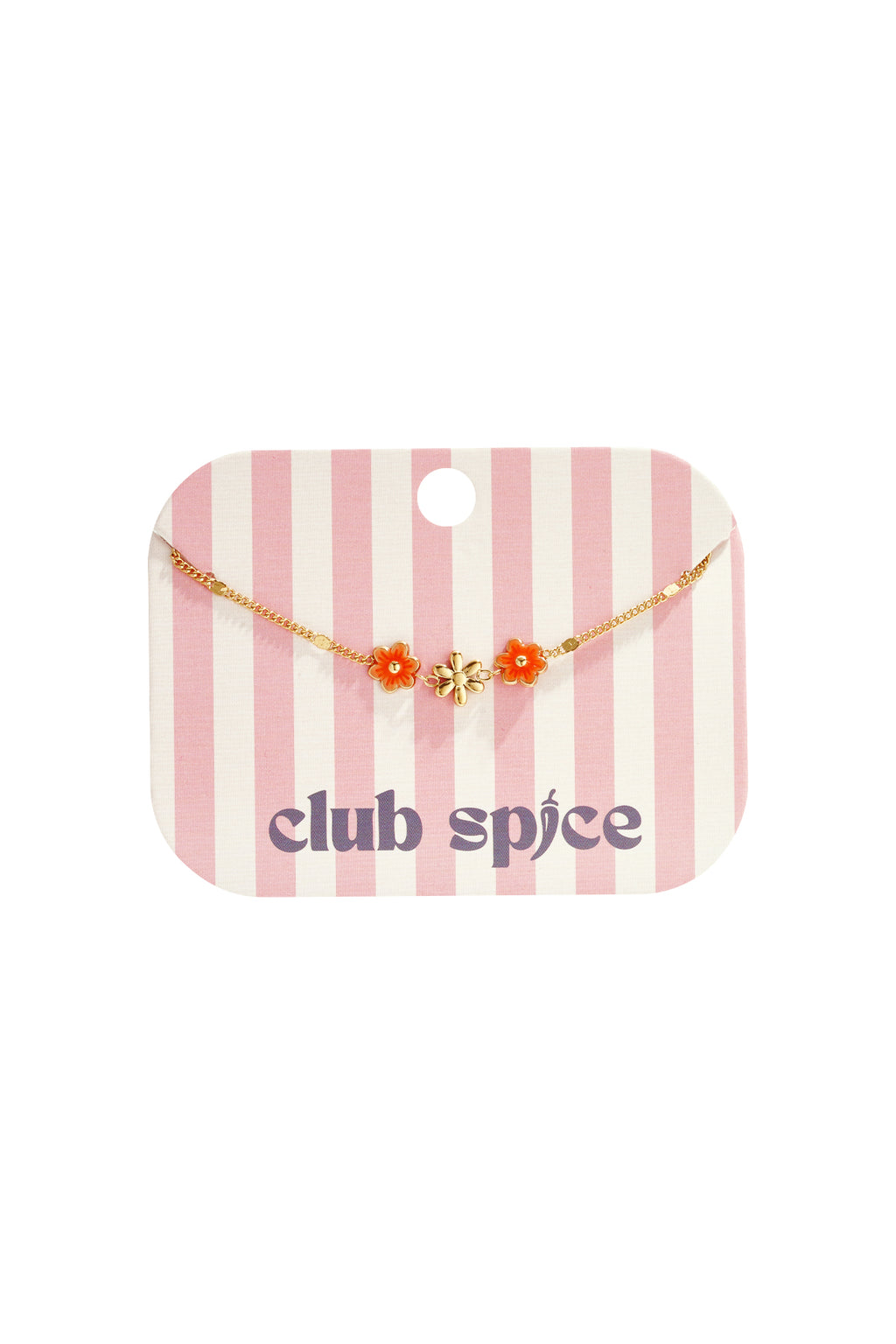 Armband met gekleurde bloemetjes