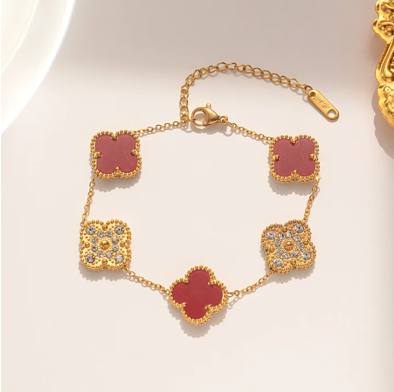 'Flower' 18K Gold Plated Bracelets