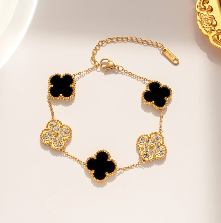 'Flower' 18K Gold Plated Bracelets
