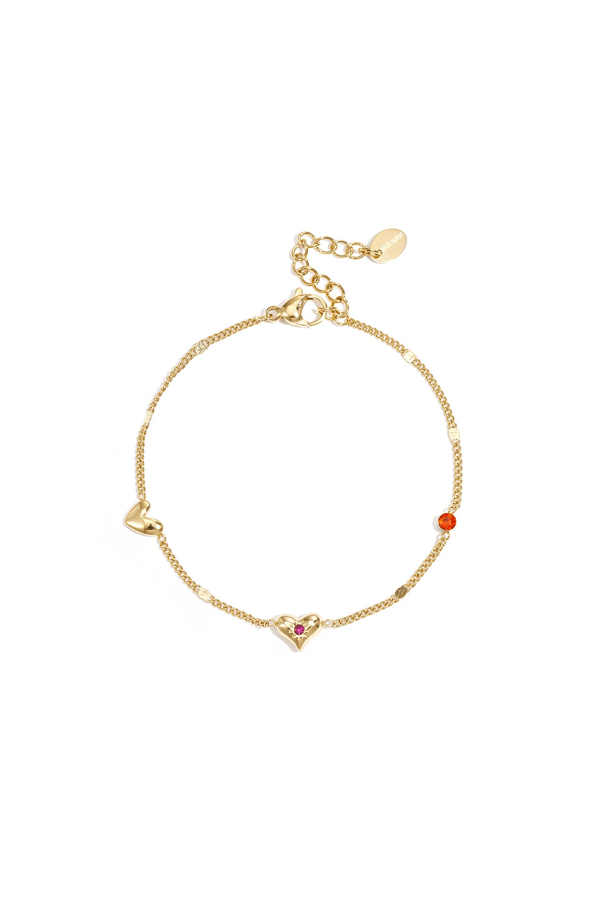 Roestvrijstalen bedelarmbanden met hartje, eenvoudige dagelijkse serie, dames sieraden