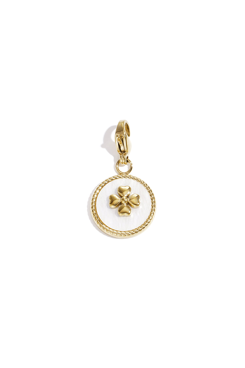 Jewelry charm clover in coin DIY