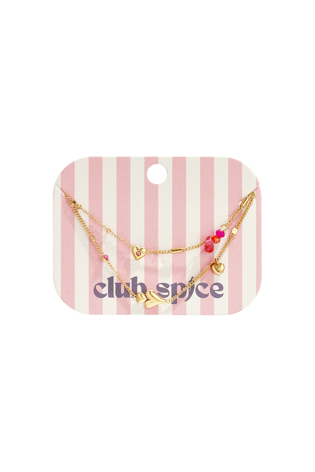 Bracelet with hearts flowers and beads