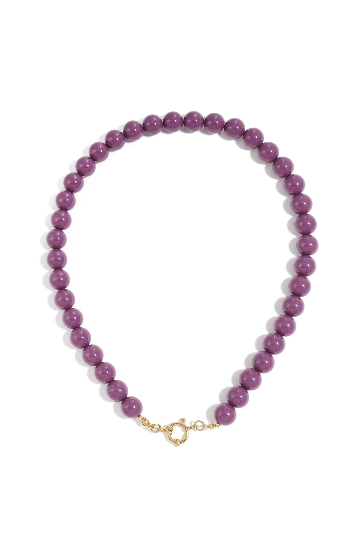 Ketting met kralen en frontsluiting-12mm