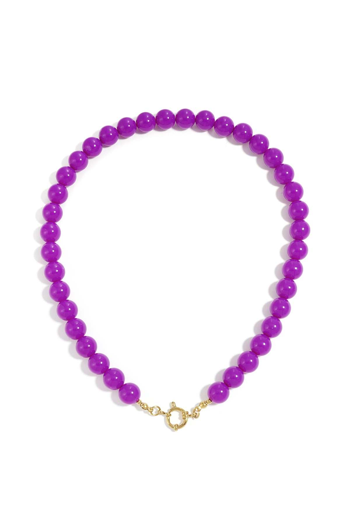 Ketting met kralen en frontsluiting-12mm