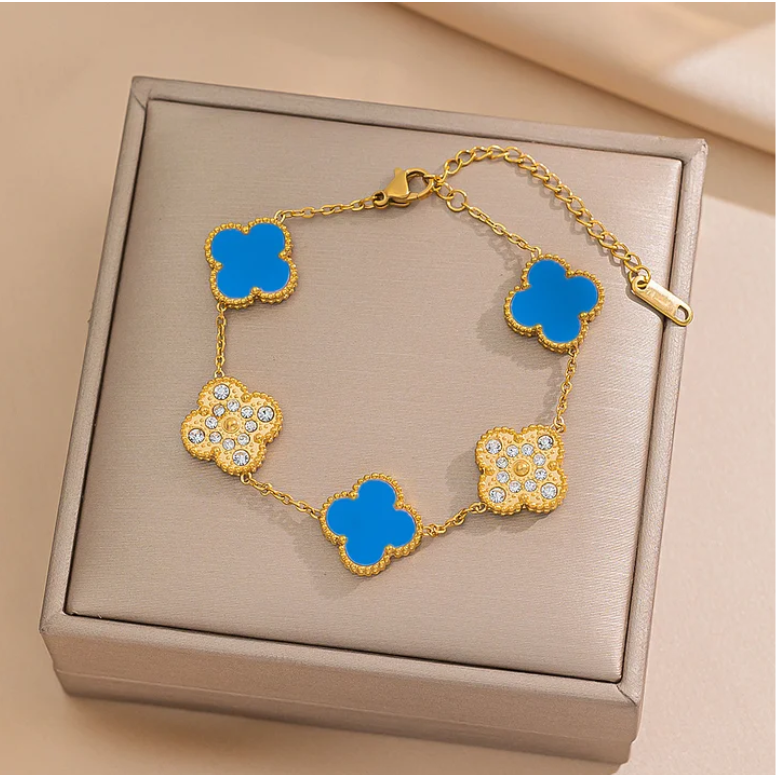 'Flower' 18K Gold Plated Bracelets